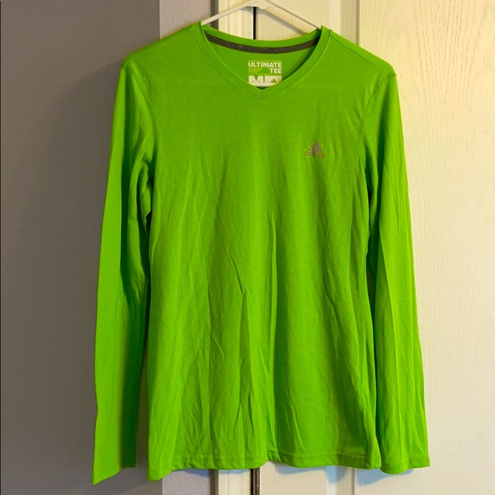 Bright Lime Green L/S Adidas Tee